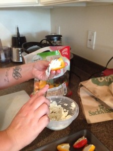 Stuffing with goat cheese