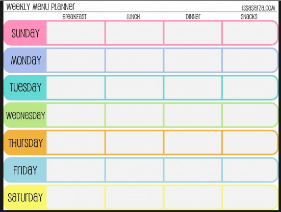 Meal Planing Template